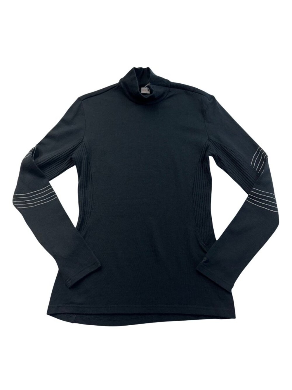 Icebreaker 320 Sport Merino Wool 1/4 Zip Baselayer Top Black Womens Size M